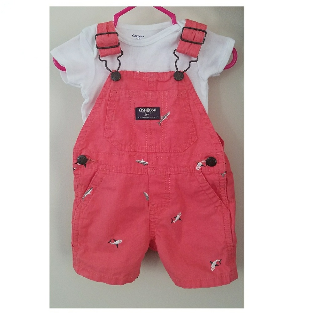 9 month Osh Kosh B'Gosh shark shortalls